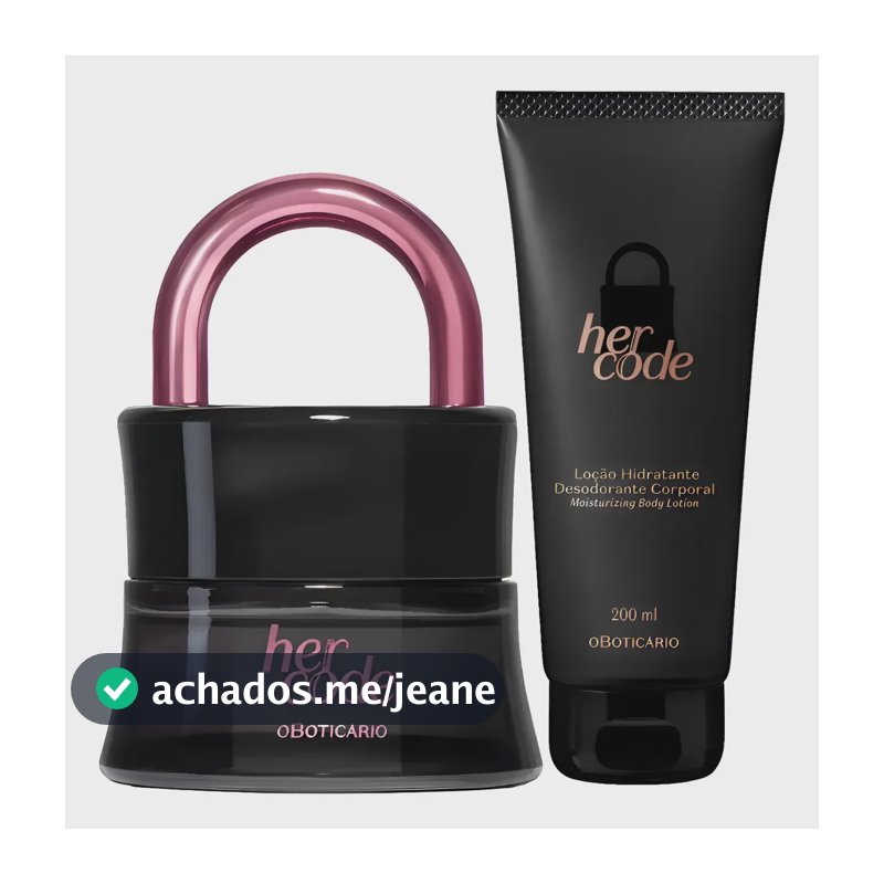 Kit Her Code Touch Feminino Edp 50ml + Hidratante 200ml