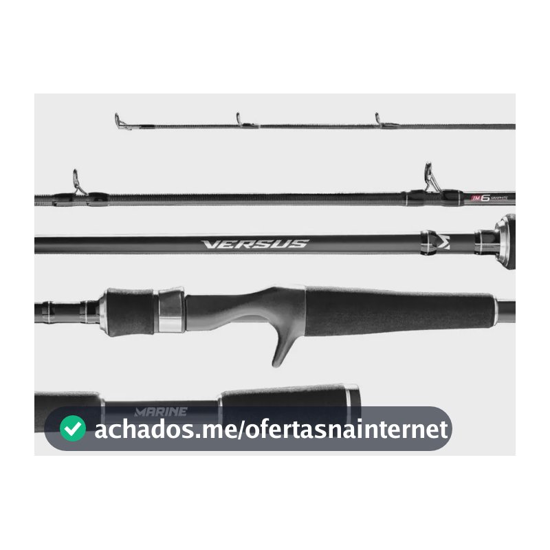 Vara Carretilha Versus Marine Sports 1.83m 12-25lb 2 Partes Cor Preto