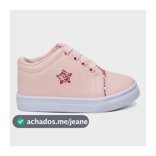 Tenis Feminino Infantil Casual Funfy Glitter 3408 Leve