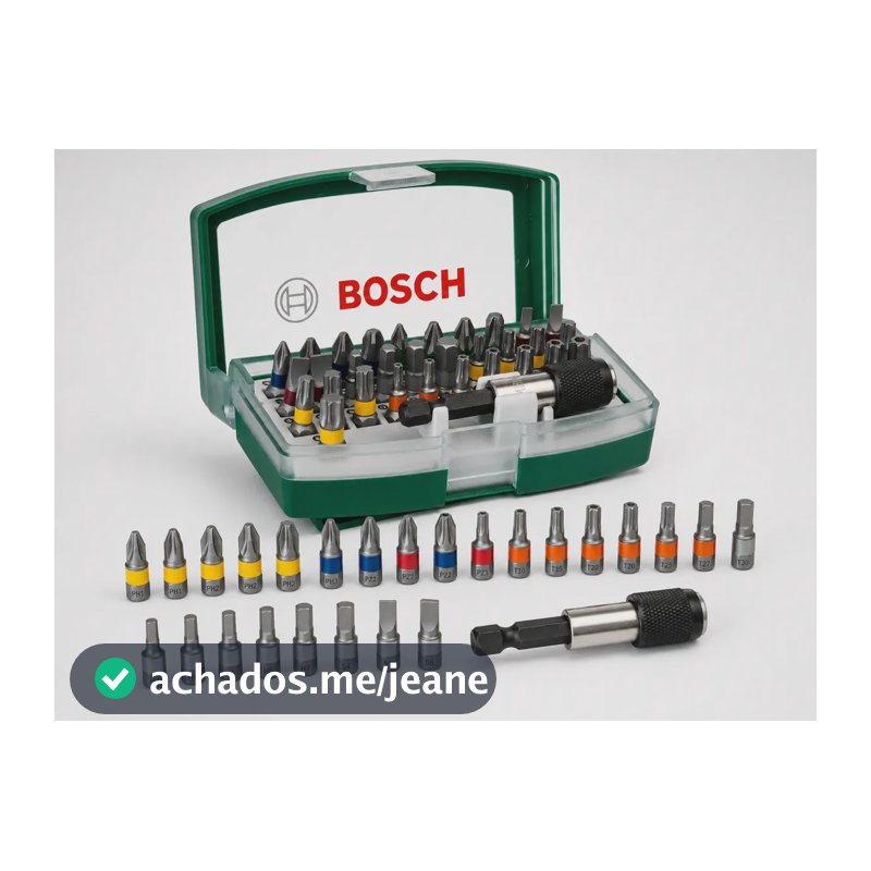 Kit Promoline De Pontas E Bits Colorido Com 32 Peças Bosch
