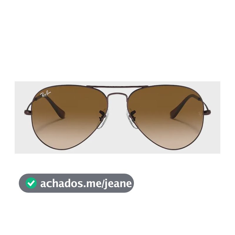 Óculos De Sol Rb3026 Aviador Marrom Haste Escura Uv400 Marrom