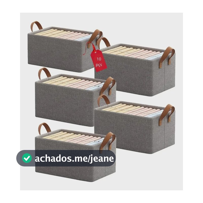 Kit 10 Caixa Organizador De Guarda Roupa Intima Cesto Gaveta