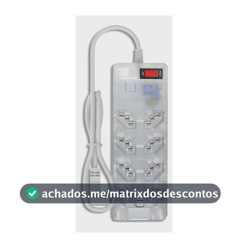Filtro De Linha Régua Dps Clamper Energia 8 Lcf Transparente Transparente 127/220v