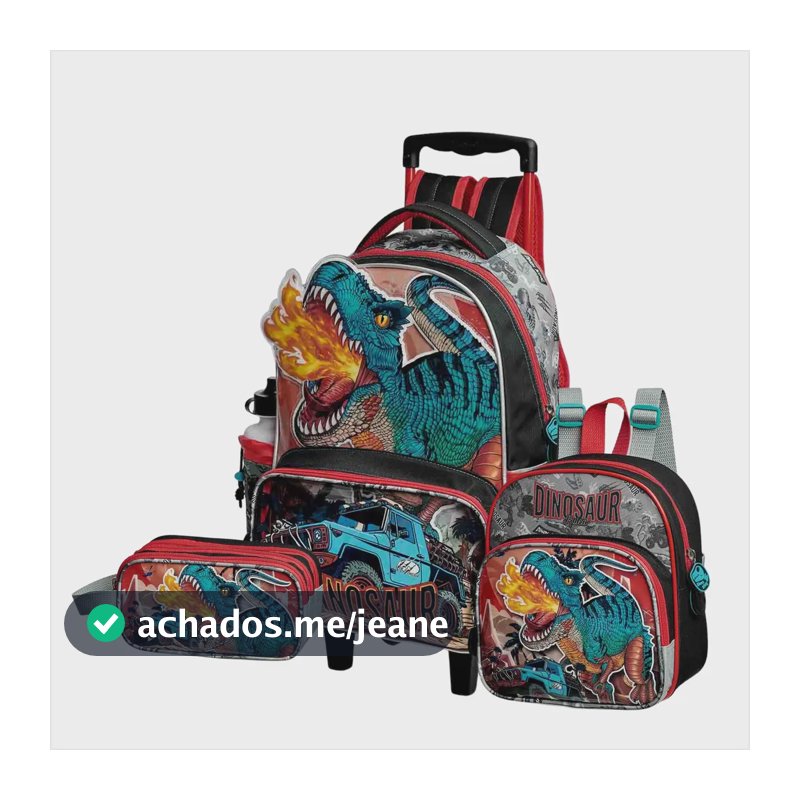 Kit Mochila C/ Carrinho De Rodas Lancheira E Estojo De Lápis Cinza Kit Mochila Escolar Menino Menina Lancheira Térmica Reforçada Estojo De Lapis