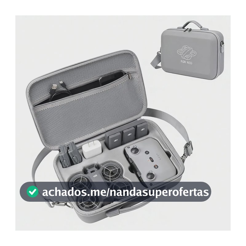 Para Dji Case Drone Neo 2 E Acessórios Resistente a respingos Conveniente Pequeno Armazenamento Transversal E Portátil Cinza