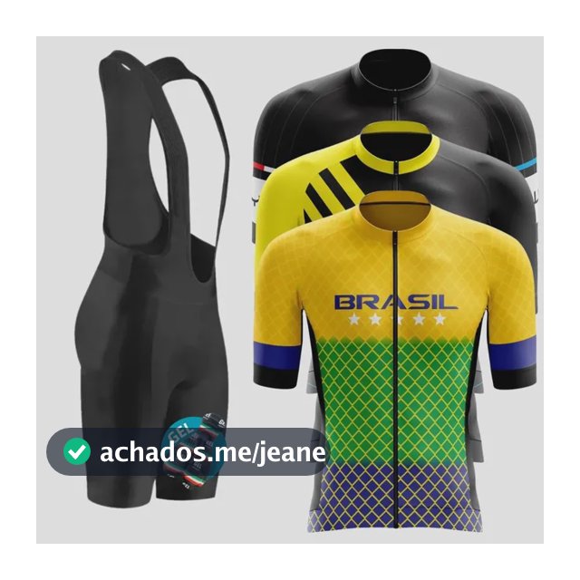 Conjunto De Ciclismo Roupa Pedal Bretelle E Camisa Premium