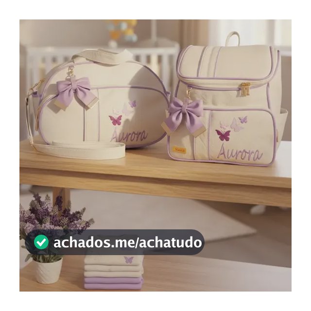 Kit Bolsa Maternidade Personalizada Bordado Star - 02 Peças