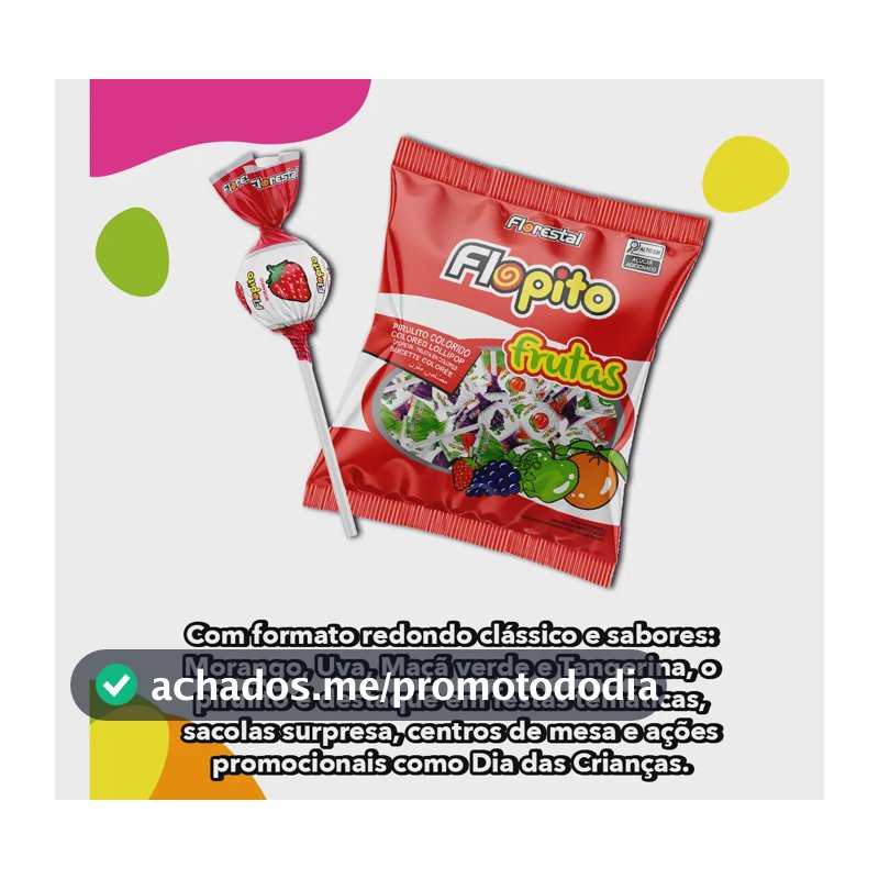 Pirulito Flopito Frutas 400g - Florestal