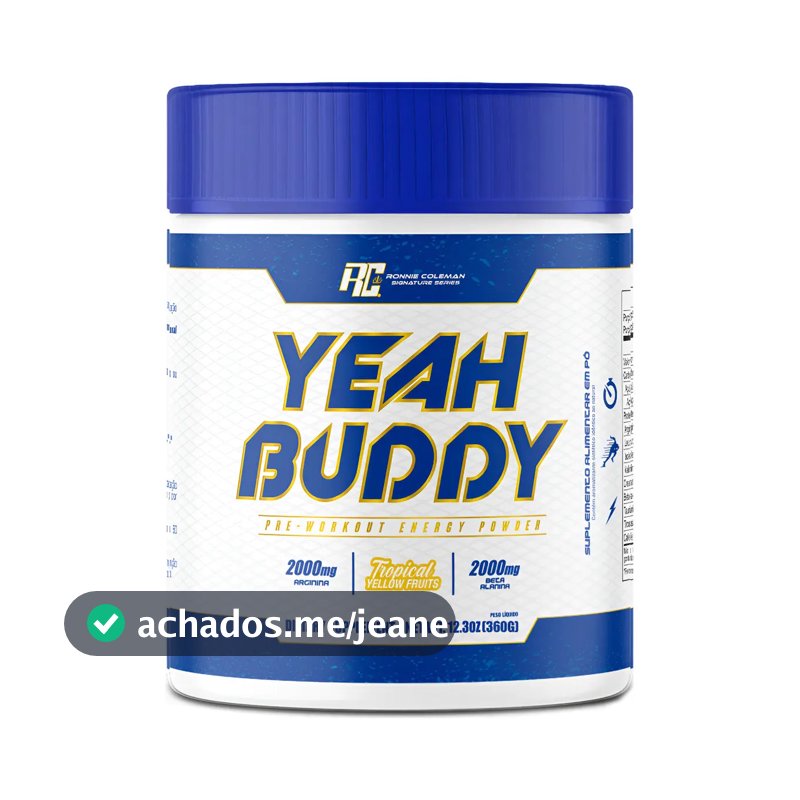 Pré Treino 360g Yeah Buddy Frutas Amarelas Ronnie Coleman