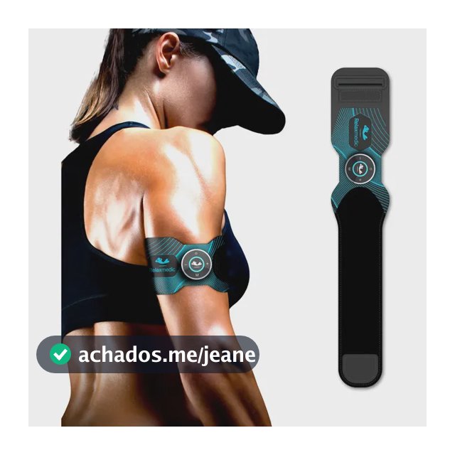 Eletroestimulador Muscular Ems/tens Braços Power Relaxmedic Cor Preto