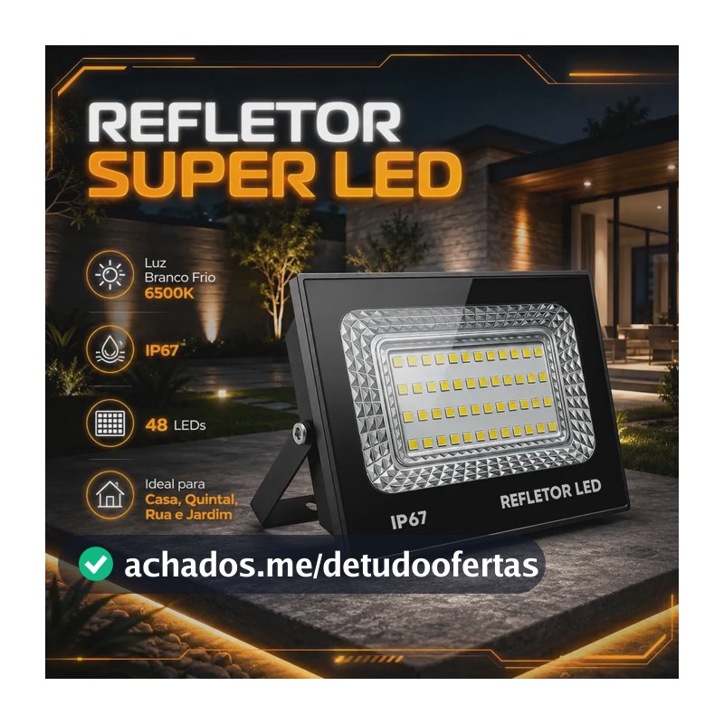 kit 2 Refletor Led 200w Holofote Bivolt Prova D'água Cor Branco Frio 6500k