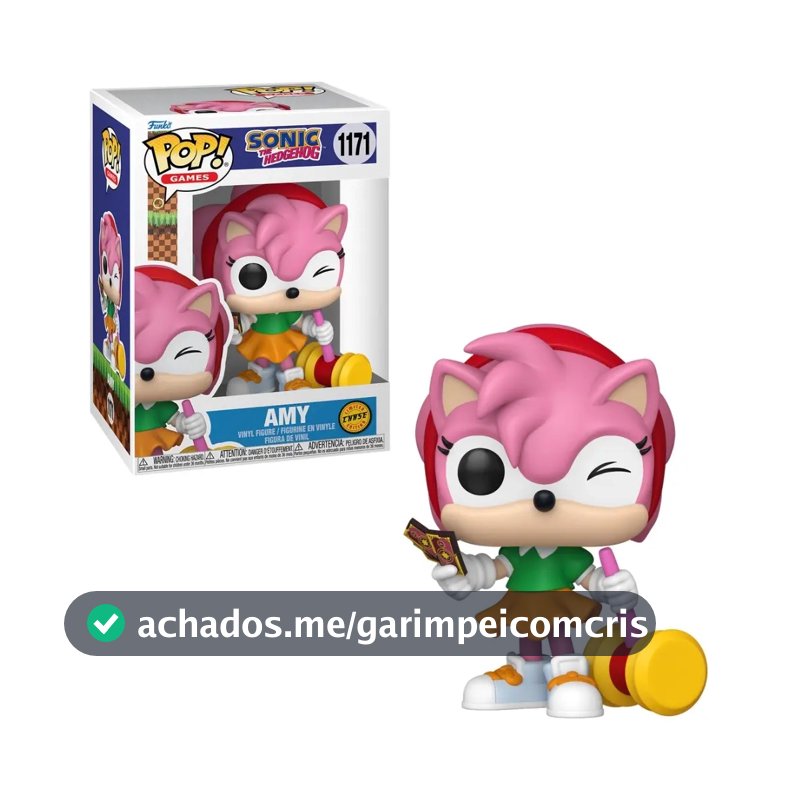 Boneco Funko Pop! Sonic The Hedgehog - Amy Rose Com Chase
