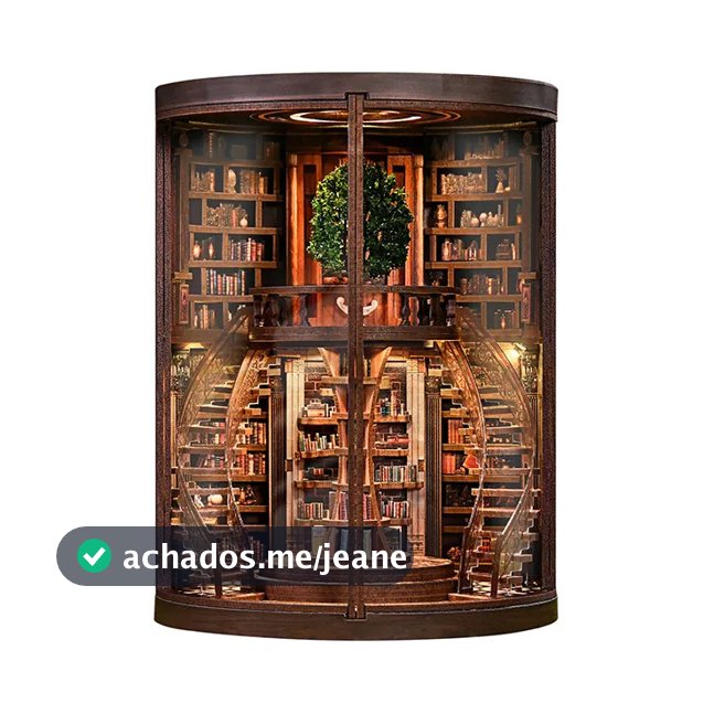 Kit Book Nook, Biblioteca Em Miniatura Diy Com Luz Led