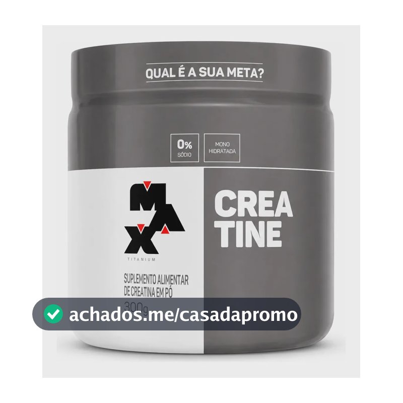 Creatina Max Titanium em pó Sem sabor x 300g