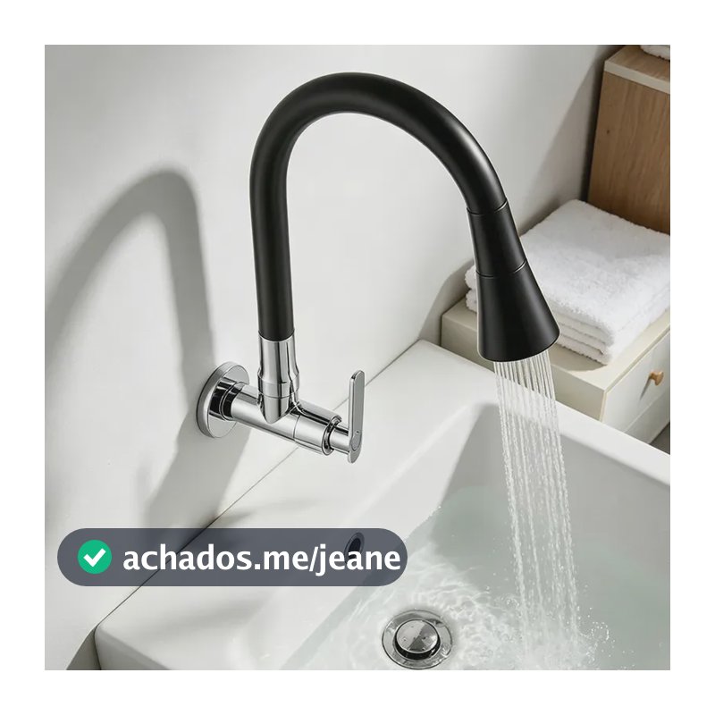 Torneira Versátil Para Cozinha Gourmet, Modelo Universal, Dreamway Para Instalação Na Parede, Com Conexão Cônica De 1/4 De Polegada