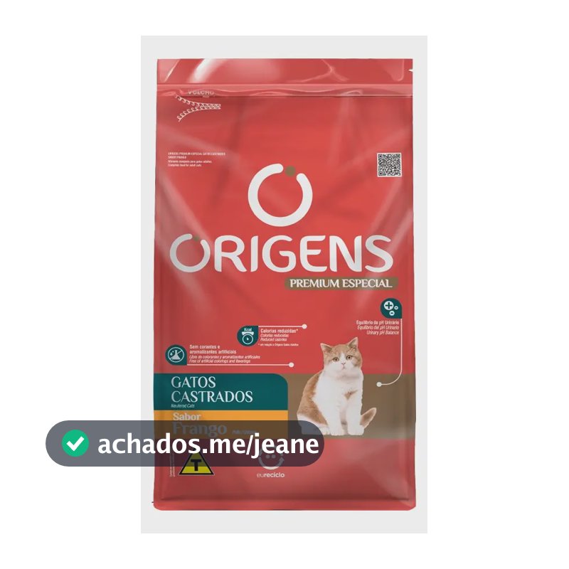 Ração Origens Premium Especial Frango Gatos Castrados 10kg