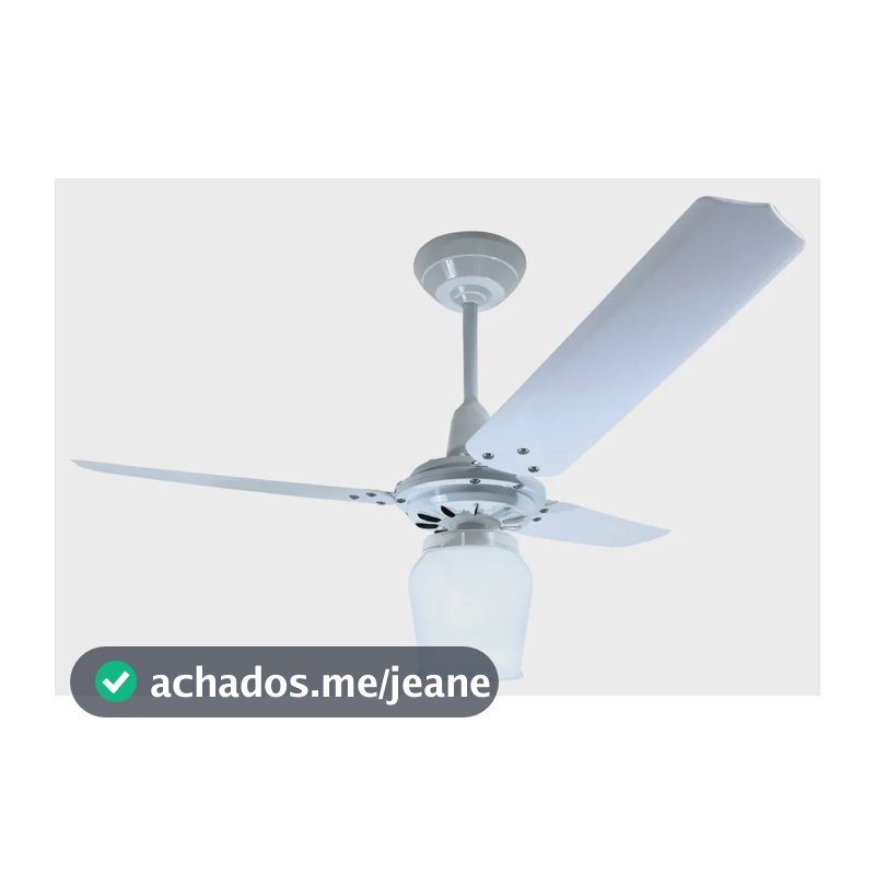 Ventilador de Teto Loren Sid Di Lorena Lyon Branco Com Luminária 130W e Controle de Parede