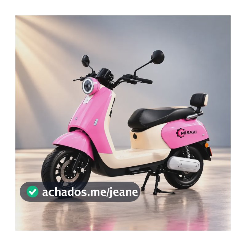 Motocicleta Eletrica Bike Bicicleta 1000w Autonomia 45km Rosa