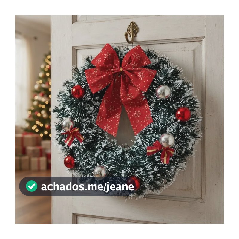 Guirlanda De Natal Especial Enfeite De Porta 40cm Generica