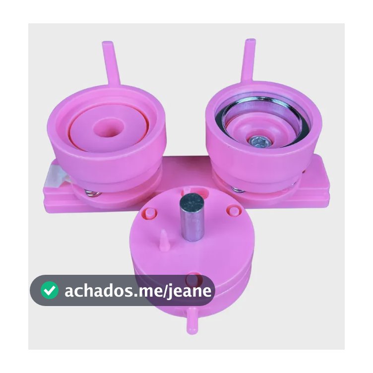Base Matriz 32mm Para Produção De Bottons Acessório Rosa