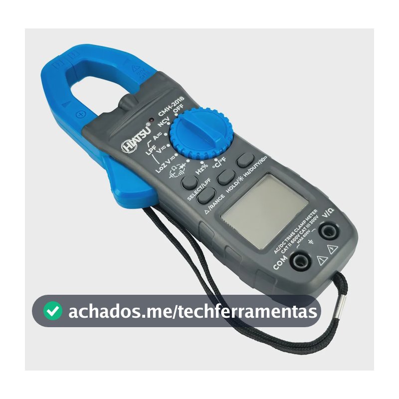 Alicate Amperímetro Digital Hiatsu Cmh-2018 True Rms