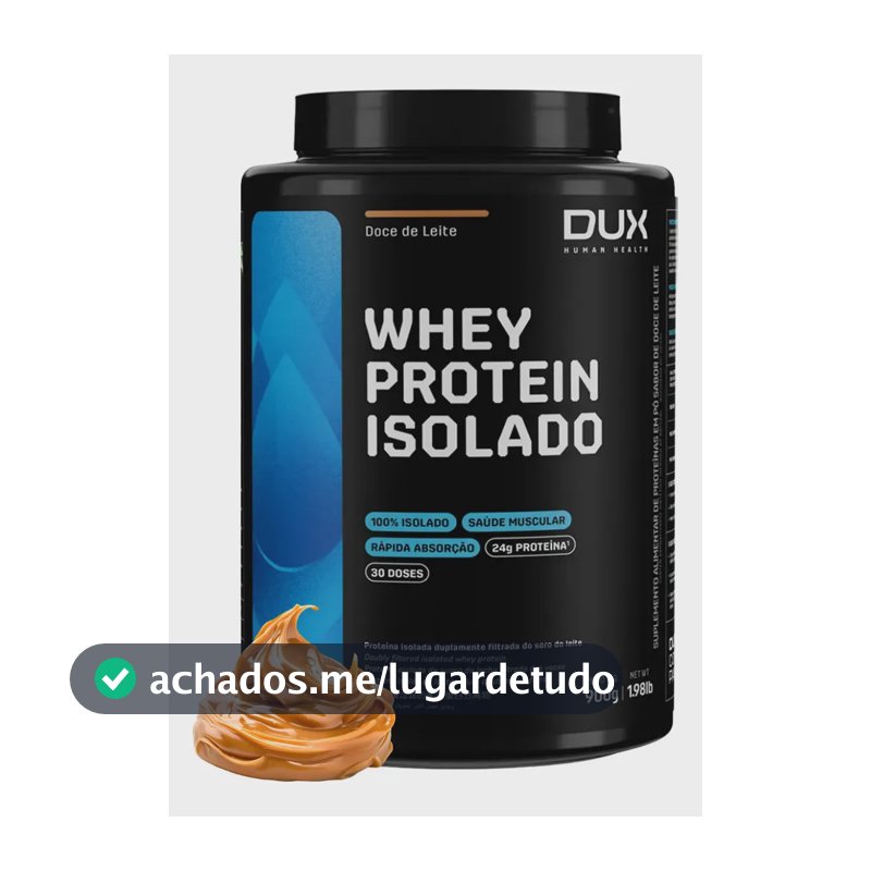 Whey Protein Isolado Sabor Doce de Leite de 900g Dux Nutrition