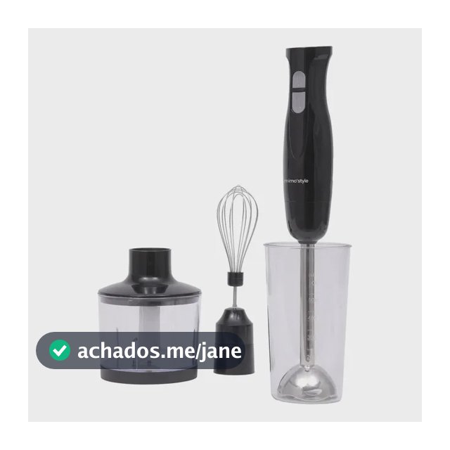 Mixer E Processador 3 Em 1 500w 4 Peças Smart Plus Preto