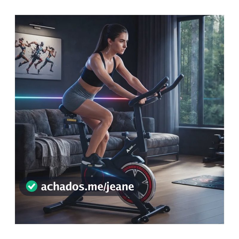 Aluí Bicicleta Spinning Ergométrica Sport Fitness Bal6 Exercícios Cardio Preto/vermelho Roda De Inércia De 6kg