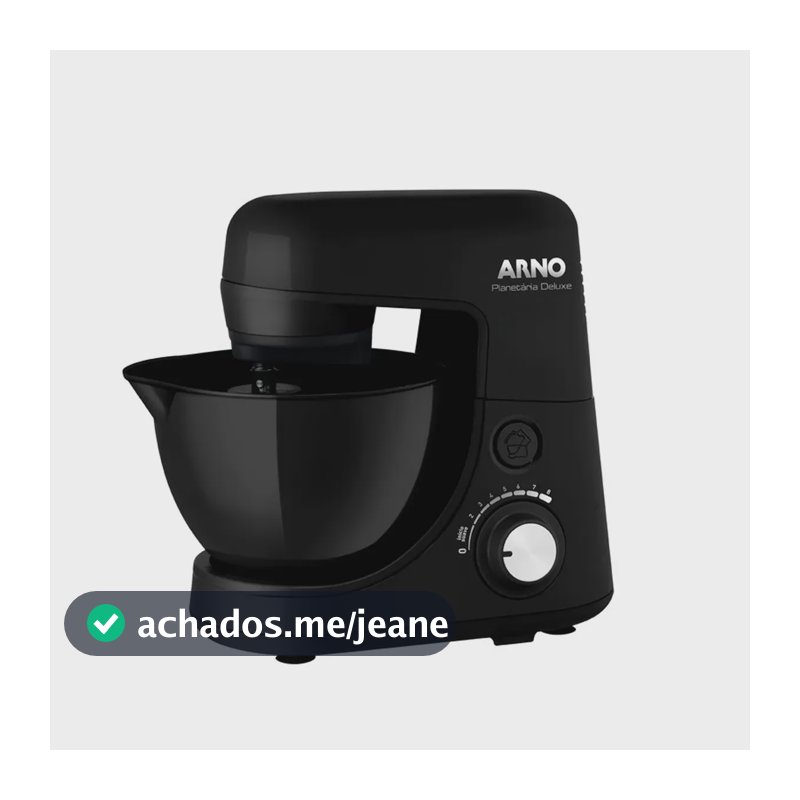 Batedeira Planetária Arno Nova Deluxe 270w 4,1l 8 Velocidades Sx34 Preto