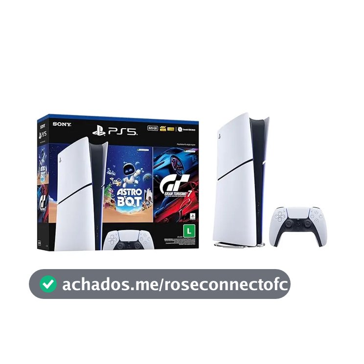 Console Playstation®5 Slim Digital - Pacote Astro Bot E Gran Turismo 7 - Branco