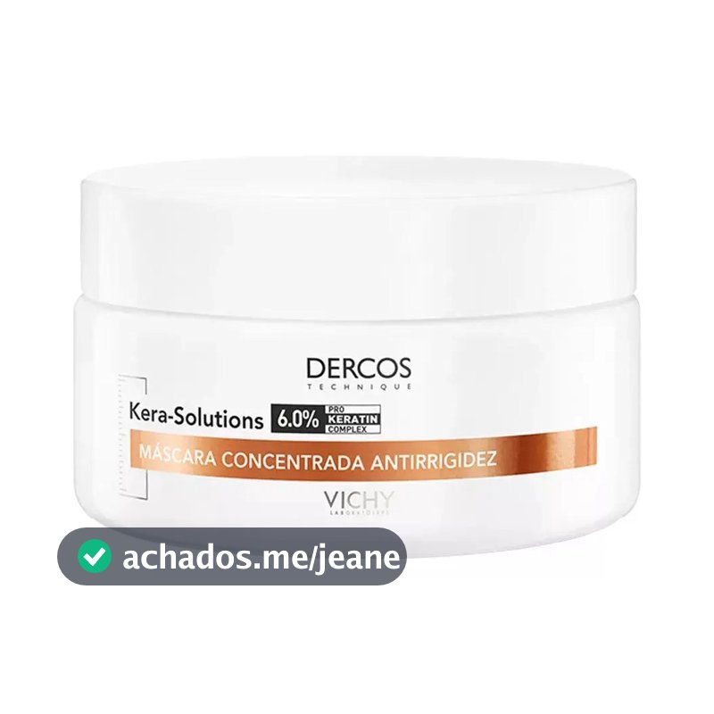 Máscara de Tratamento Capilar Restauradora para Cabelos Danificados por Química com Ação Antifrizz e Antiumidade por 48h Kera-Solutions Vichy Dercos 200ml