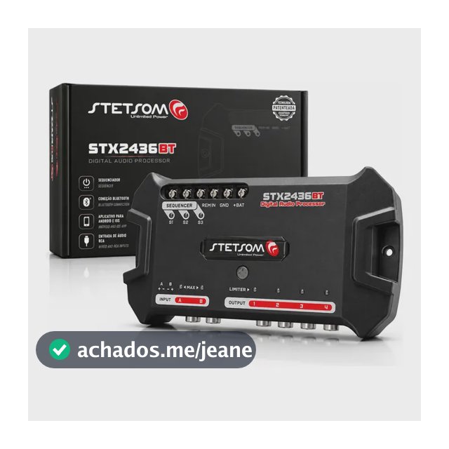 Processador De Áudio Stetsom Stx2436bt Bluetooth Equalizador