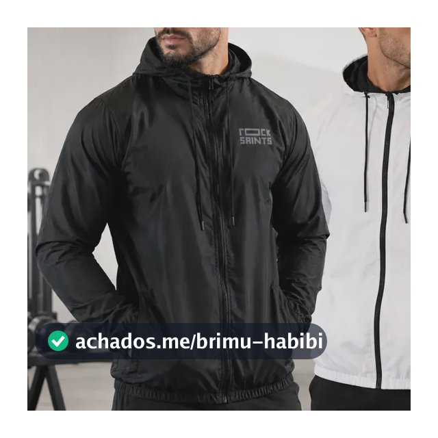 Kit 2 Jaquetas Corta Vento Rock Saints Liso Com Capuz
