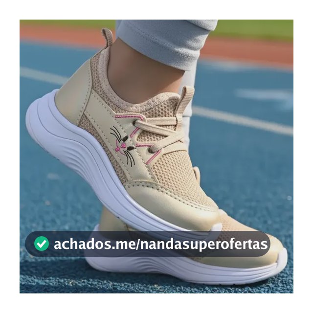 Tênis Infantil B2a Kids Meninas Bordado De Gatinho T004