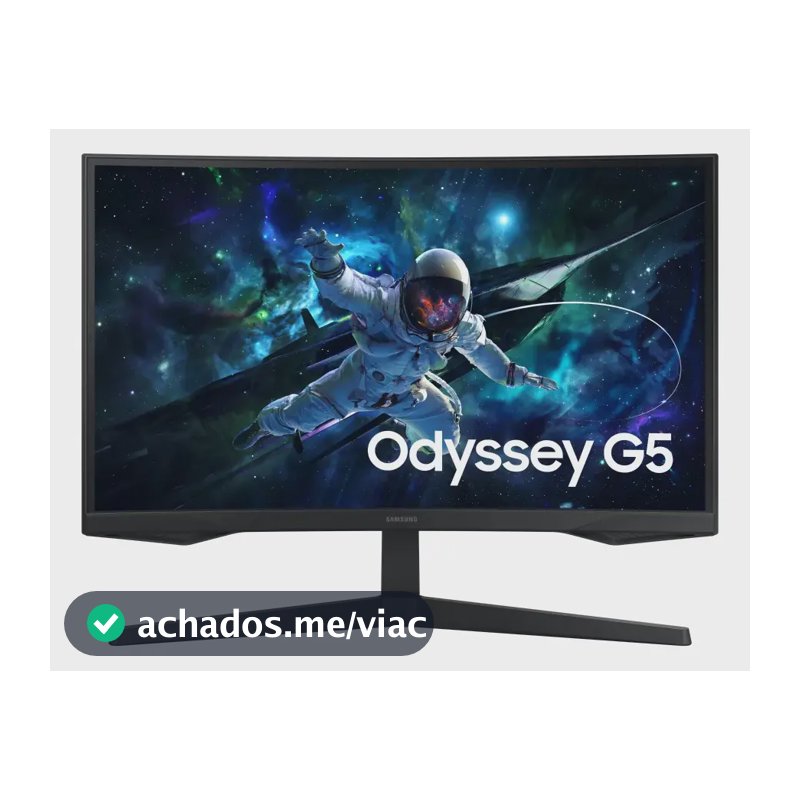 Monitor Gamer Samsung Odyssey G5, 27 , Qhd, 165hz Cor Preto