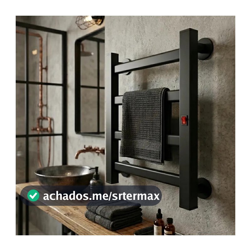 Toalheiro Itaquá Resistencias Térmico Elétrico preto