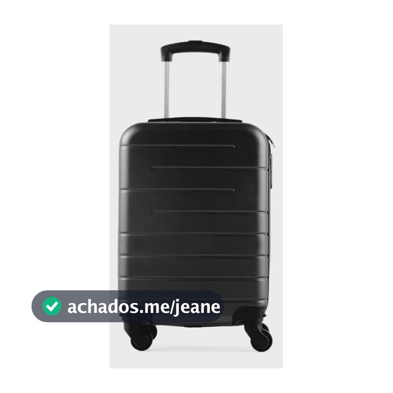 Mala De Bordo Pp 8 Kg Abs 4 Rodas 18,5  Downtown  Preta Preto