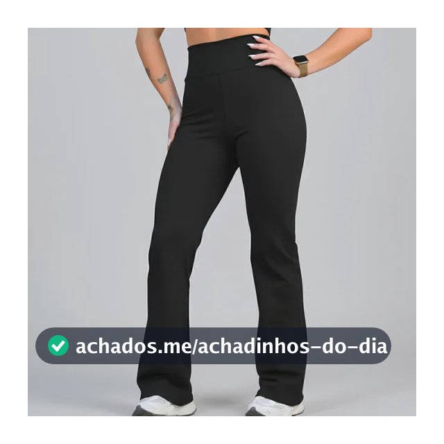 Calça Legging Leg Flare Zero Transparência Grossa Academia