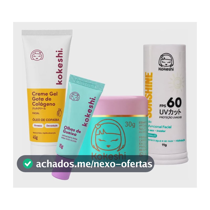 Kit Bastão Facial Fps60 Renovadores Gota De Colágeno Kokeshi