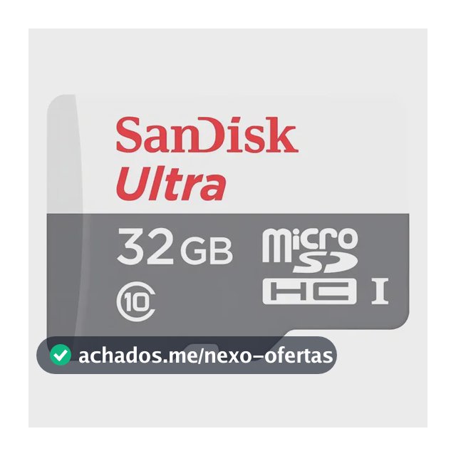 Cartão de Memória SanDisk Ultra MicroSD 32GB Classe 10 100MB/s