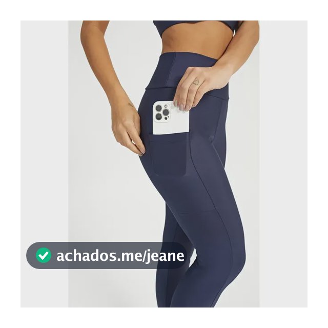 Legging Feminina Fitness Com Bolso Compact Marinho