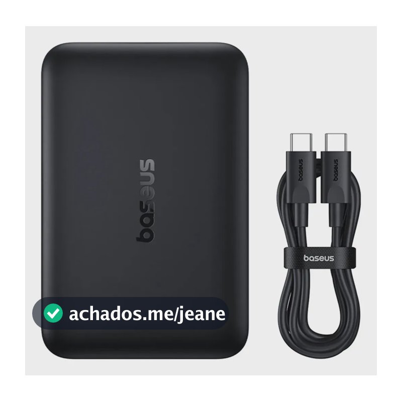 Carregador Powerbank P/ Magsafe Baseus iPhone 22w 10.000mah Preto