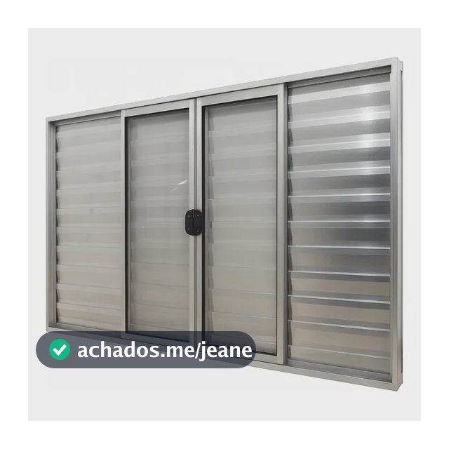 Veneziana 6 Folhas Aluminio Brilhante 1,00x1,20