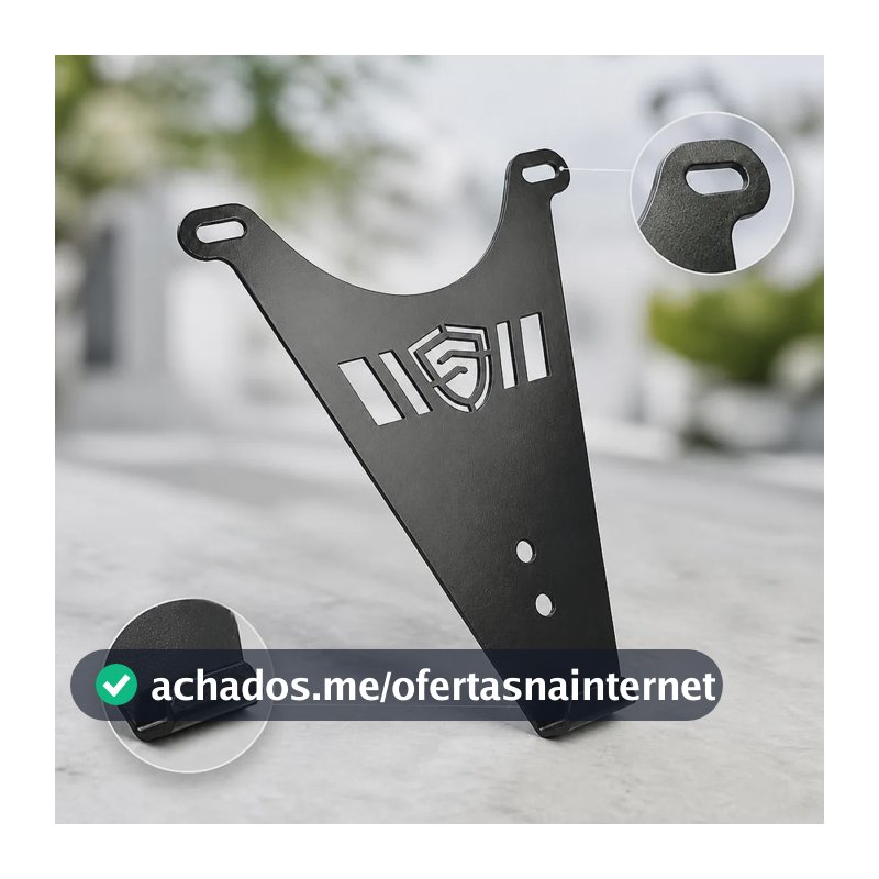 Suporte De Placas Para Moto Universal Reforço Protetor Placa