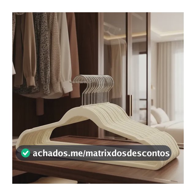 Kit 50 Cabides Veludo Antideslizante Adulto Cinza Bege Preto Bege
