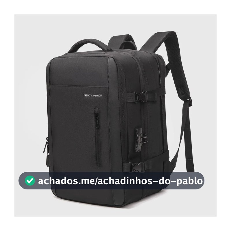 Mochila Para Notebook Impermeável com Porta USB e Senha Para Homem
