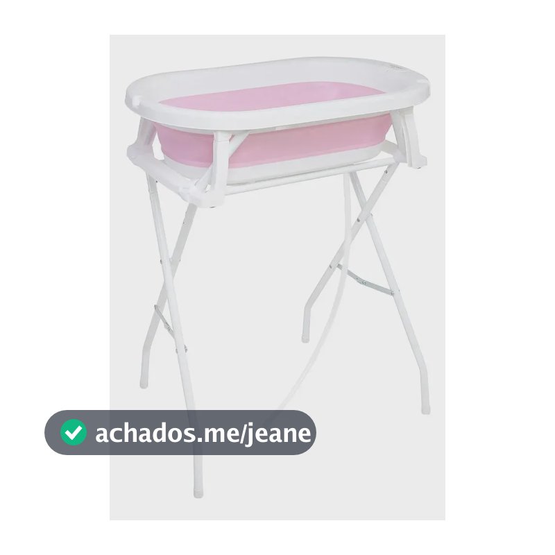 Banheira De Bebê Com Suporte Dobrável Yara Rosa 25l Voyage