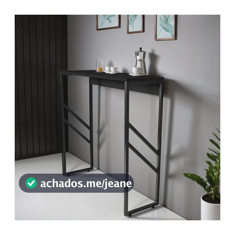 Aparador Industrial Café Barzinho Buffet Decoração Mdf Aço Preto