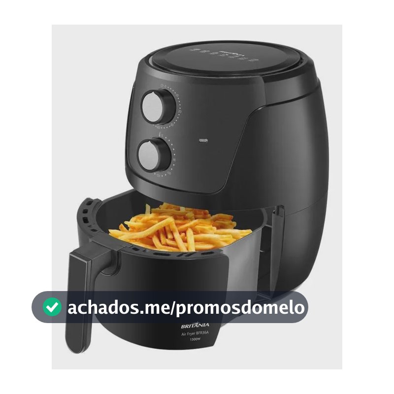 Air Fryer Britânia Bfr36a 4,2l Preta 63801129 Preto 220v