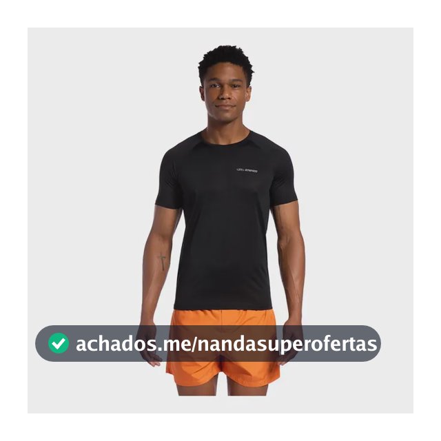 Camiseta Preta De Academia Masculina Runner 2.0 - Olympikus Preto G